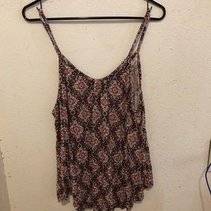 Cute long patterned tank top
